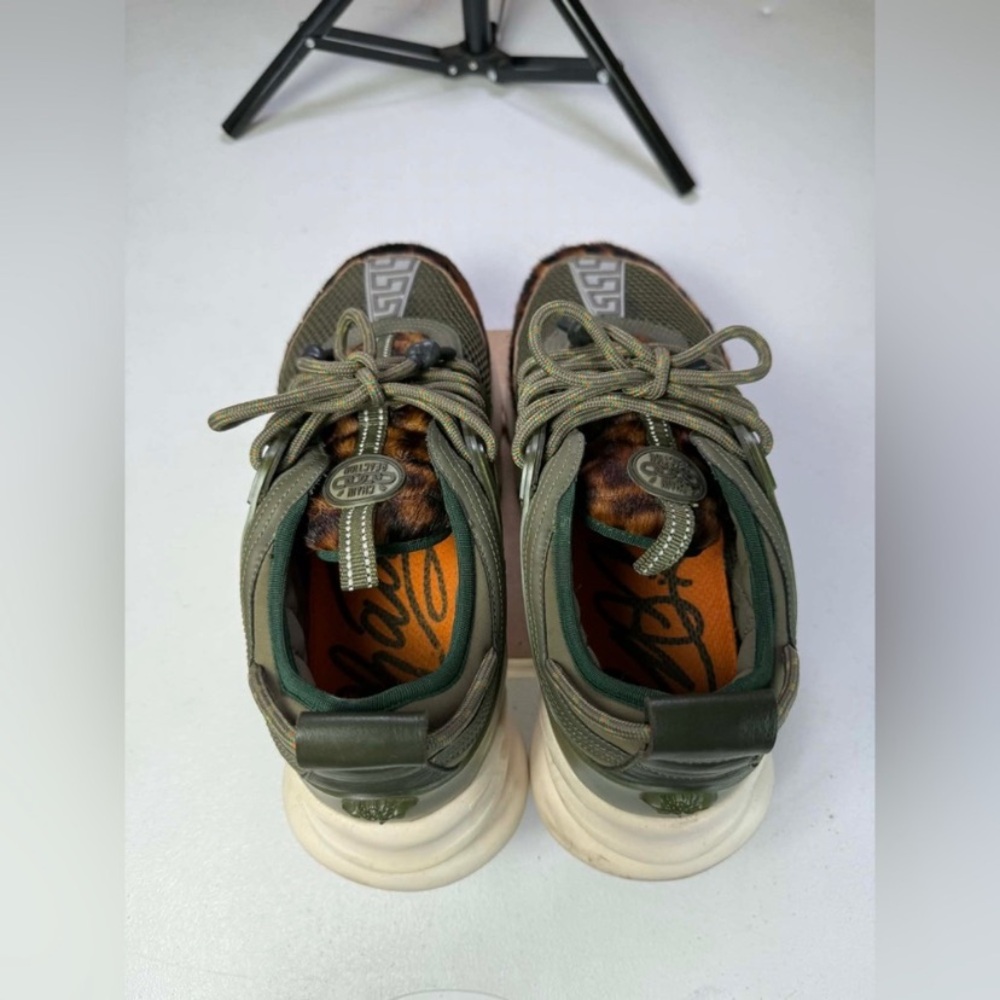 Versace Chain Reaction Animal Sneakers sz 43 Made It Italy Men's 10 - Picture 6 of 14